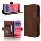 For Motorola Edge 50 Pro Skin Feel Calf Texture Card Slots Leather Phone Case(Brown) - 1