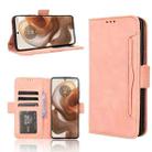 For Motorola Edge 50 Ultra / Moto X50 Ultra Skin Feel Calf Texture Card Slots Leather Phone Case(Pink) - 1