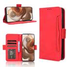 For Motorola Edge 50 Ultra / Moto X50 Ultra Skin Feel Calf Texture Card Slots Leather Phone Case(Red) - 1