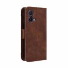 For Motorola Moto G85 5G / S50 Neo 5G Skin Feel Calf Texture Card Slots Leather Phone Case(Brown) - 3