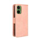 For Motorola Moto G35 5G Skin Feel Calf Texture Card Slots Leather Phone Case(Pink) - 3