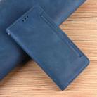 For Motorola Moto G35 5G Skin Feel Calf Texture Card Slots Leather Phone Case(Blue) - 2