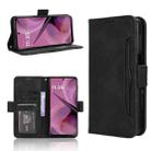 For Motorola Moto G55 5G Skin Feel Calf Texture Card Slots Leather Phone Case(Black) - 1
