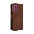 For Motorola Moto G55 5G Skin Feel Calf Texture Card Slots Leather Phone Case(Brown) - 3