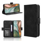 For Motorola Moto G75 5G Skin Feel Calf Texture Card Slots Leather Phone Case(Black) - 1