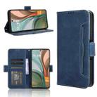 For Motorola Moto G75 5G Skin Feel Calf Texture Card Slots Leather Phone Case(Blue) - 1