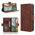 For Motorola Moto G75 5G Skin Feel Calf Texture Card Slots Leather Phone Case(Brown) - 1