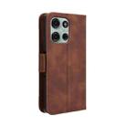 For Motorola Moto G75 5G Skin Feel Calf Texture Card Slots Leather Phone Case(Brown) - 3