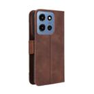 For Motorola Moto G 5G 2025 Skin Feel Calf Texture Card Slots Leather Phone Case(Brown) - 3