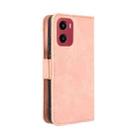 For Motorola Moto G05 4G / E15 4G Skin Feel Calf Texture Card Slots Leather Phone Case(Pink) - 3