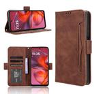 For Motorola Moto G05 4G / E15 4G Skin Feel Calf Texture Card Slots Leather Phone Case(Brown) - 1