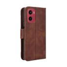 For Motorola Moto G05 4G / E15 4G Skin Feel Calf Texture Card Slots Leather Phone Case(Brown) - 3