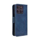 For Motorola Edge 60 Pro Skin Feel Calf Texture Card Slots Leather Phone Case(Blue) - 3