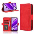 For Realme 11 4G Foreign Skin Feel Calf Texture Card Slots Leather Phone Case(Red) - 1