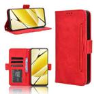 For Realme 11 5G Foreign / 11X Skin Feel Calf Texture Card Slots Leather Phone Case(Red) - 1