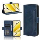 For Realme 11 5G Foreign / 11X Skin Feel Calf Texture Card Slots Leather Phone Case(Blue) - 1