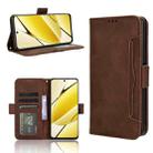 For Realme 11 5G Foreign / 11X Skin Feel Calf Texture Card Slots Leather Phone Case(Brown) - 1