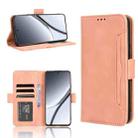 For Realme GT5 5G Skin Feel Calf Texture Card Slots Leather Phone Case(Pink) - 1
