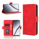 For Realme GT5 5G Skin Feel Calf Texture Card Slots Leather Phone Case(Red) - 1