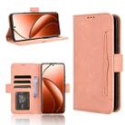 For Realme 12+ 5G Skin Feel Calf Texture Card Slots Leather Phone Case(Pink) - 1