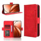 For Realme 12+ 5G Skin Feel Calf Texture Card Slots Leather Phone Case(Red) - 1