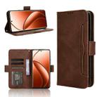 For Realme 12+ 5G Skin Feel Calf Texture Card Slots Leather Phone Case(Brown) - 1