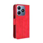 For Realme C63 4G / C61 4G / Narzo N63 4G Skin Feel Calf Texture Card Slots Leather Phone Case(Red) - 3