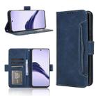 For Realme 13+ 5G Global Skin Feel Calf Texture Card Slots Leather Phone Case(Blue) - 1