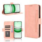 For Realme 14x 5G Malaysia / V70 Skin Feel Calf Texture Card Slots Leather Phone Case(Pink) - 1