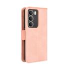 For Realme 14x 5G Malaysia / V70 Skin Feel Calf Texture Card Slots Leather Phone Case(Pink) - 3