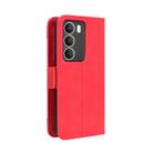 For Realme 14x 5G Malaysia / V70 Skin Feel Calf Texture Card Slots Leather Phone Case(Red) - 3