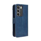 For Realme 14x 5G Malaysia / V70 Skin Feel Calf Texture Card Slots Leather Phone Case(Blue) - 3