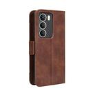 For Realme 14x 5G Malaysia / V70 Skin Feel Calf Texture Card Slots Leather Phone Case(Brown) - 3