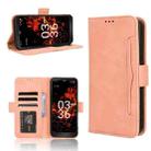 For Orbic Fun+ 4G Skin Feel Calf Texture Card Slots Leather Phone Case(Pink) - 1