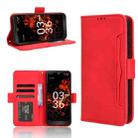 For Orbic Fun+ 4G Skin Feel Calf Texture Card Slots Leather Phone Case(Red) - 1