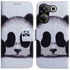 For Tecno Camon 20 Pro 5G Coloured Drawing Flip Leather Phone Case(Panda) - 1