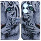 For Tecno Pova 5 Coloured Drawing Flip Leather Phone Case(Tiger) - 1