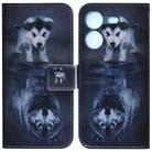 For Tecno Pova 5 Coloured Drawing Flip Leather Phone Case(Wolf and Dog) - 1