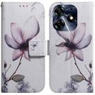 For Tecno Spark 10 Pro Coloured Drawing Flip Leather Phone Case(Magnolia) - 1