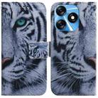 For Tecno Spark 10 / Spark 10C Coloured Drawing Flip Leather Phone Case(Tiger) - 1