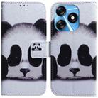 For Tecno Spark 10 / Spark 10C Coloured Drawing Flip Leather Phone Case(Panda) - 1