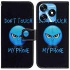 For Tecno Spark 10 / Spark 10C Coloured Drawing Flip Leather Phone Case(Anger) - 1