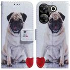 For Tecno Camon 20 Pro 4G / 20 Coloured Drawing Flip Leather Phone Case(Pug) - 1