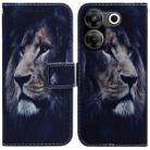 For Tecno Camon 20 Pro 4G / 20 Coloured Drawing Flip Leather Phone Case(Lion) - 1