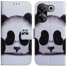 For Tecno Camon 20 Pro 4G / 20 Coloured Drawing Flip Leather Phone Case(Panda) - 1