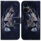 For Tecno Pova Neo 3 Coloured Drawing Flip Leather Phone Case(Lion) - 1