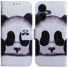 For Tecno Pova Neo 3 Coloured Drawing Flip Leather Phone Case(Panda) - 1