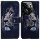 For Tecno Camon 20 Premier 5G Coloured Drawing Flip Leather Phone Case(Lion) - 1