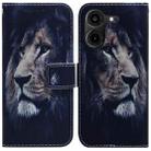 For Tecno Pova 5 Pro Coloured Drawing Flip Leather Phone Case(Lion) - 1