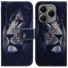 For Tecno Spark 20 Pro Coloured Drawing Flip Leather Phone Case(Lion) - 1